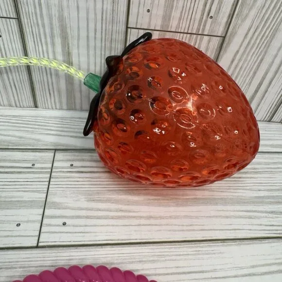 Strawberry Light Up Skip Ball Kids Toys Outside Children Fun WORKS - Picture 2 of 7